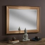 Bevel Copper Wall Mirror Gold