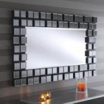 Pixel Grey Wall Mirror Black