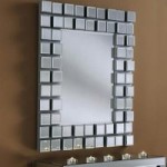 Pixel Silver Wall Mirror Black