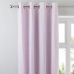 Bianca Cotton Ditsy Blush Pair of Curtains Pink