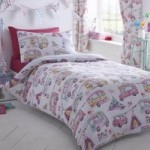 Portfolio Home Kids Club Glamping Duvet Cover and Pillowcase Set White / Pink