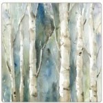 Set of 4 Enhanced Forest Placemats Blue