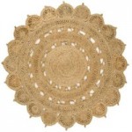 Zira Jute Round Rug Honey