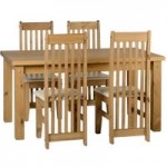 Tortilla Pine 4 Seater Dining Set Natural