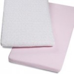 Snuz Crib Pack of Two Geo Mono Pink Fitted Sheets Pink