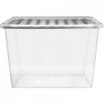 80L Plastic Storage Box Silver