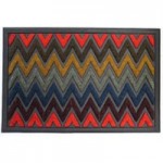 Scrape N’ Sorb Multicoloured Zig Zag Doormat Red/Black/Grey/Blue
