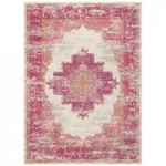 Ivory and Fuchsia Passion Rug Pink