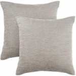 Pack of 2 Chenille Cushion Covers Grey