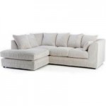 Chicago Jumbo Cord Left Hand Corner Sofa Cream