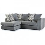 Washington Left Hand Fabric Corner Sofa Grey