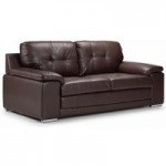 Dexter 2 Seater Leather Sofa Bed Brown