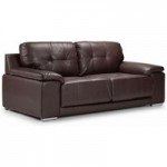 Dexter 2 Seater Leather Sofa Brown