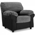 Wilmot Fabric Armchair Grey/Black