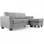 Vincent Fabric Reversible Corner Chaise Sofa Grey