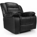 Whitfield Leather Reclining Armchair Black