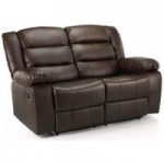 Whitfield 2 Seater Leather Reclining Sofa Brown