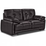 Plaza 2 Seater Faux Leather Sofa Brown