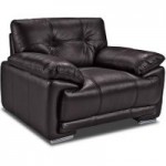 Plaza Faux Leather Armchair Brown