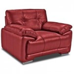 Plaza Faux Leather Armchair Red