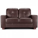 Roma 2 Seater Leather Sofa Brown