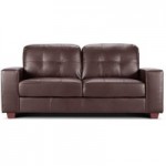 Roma 3 Seater Leather Sofa Brown