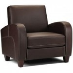 Vivo Faux Leather Armchair – Brown Brown