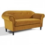 Regent 2 Seater Velvet Sofa Gold