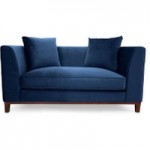 Lenoy 2 Seater Velvet Sofa Blue