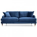 Rupert 2 Seater Velvet Sofa Blue