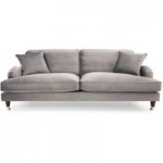 Rupert 4 Seater Velvet Sofa Grey