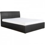 Ascot Faux Leather Ottoman Bed Black