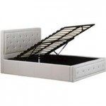 Hollywood Faux Leather Ottoman Bed White
