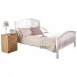 Madrid White High End Wooden Bed White