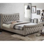 Copenhagen Fabric Bed Frame Warm Stone