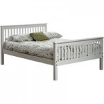 Grace Wooden High Foot Bed Frame White