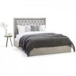 Rhea Silver Upholstered Ottoman Bed Silver