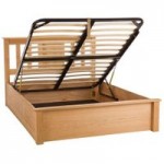 Terran Oak Ottoman Bed Frame Brown