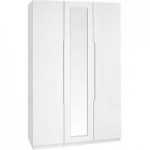 Legato White 3 Door Mirrored Wardrobe White