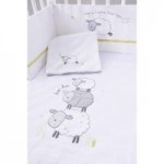 Counting Sheep Space Saver Cot Bedding Set White