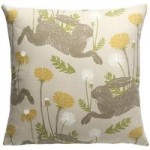 Jumping Hare 43cm x 43cm Cushion Cover Grey