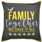 Family Together Ochre 43cm x 43cm Cushion Yellow