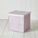 Two Tone Sequin Storage Cube Pink