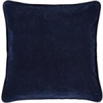 Clara Cotton Velvet 43cm x 43cm Cushion Ink (Blue)