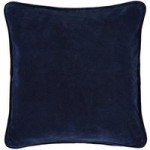 Clara Cotton Velvet 55cm x 55cm Cushion Ink (Blue)
