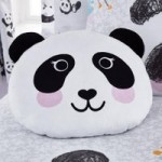 Panda Shaped Cushion White/Black