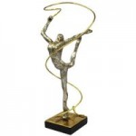 5A Fifth Avenue Resin Gymnast Sculpture Silver