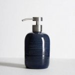 Ribbed Lotion Dispenser Blue