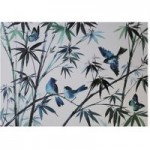 Zen Bird Canvas Blue