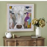 Colourful Cow Framed Print NA